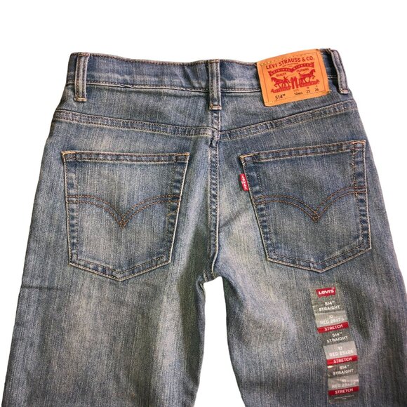 NWT LEVI'S 514 JEANS SIZE 25X26 BLUE DENIM STRETCH STRAIGHT LEG Womens - Picture 6 of 7